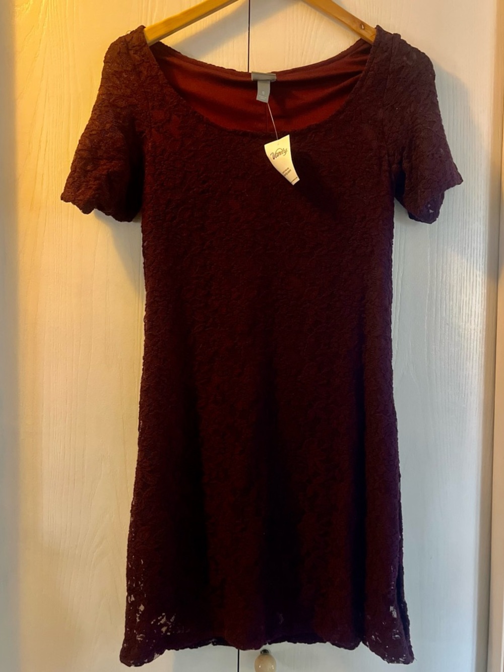 Vanity Plum Lace Mini Dress